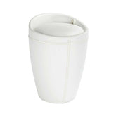 Taburet de baie alb cu cos pentru rufe Candy leather look Wenko